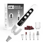 Kit de manicura y pedicura profesional, lima de uñas eléctrica inalámbrica, máquina pulidora de uñas