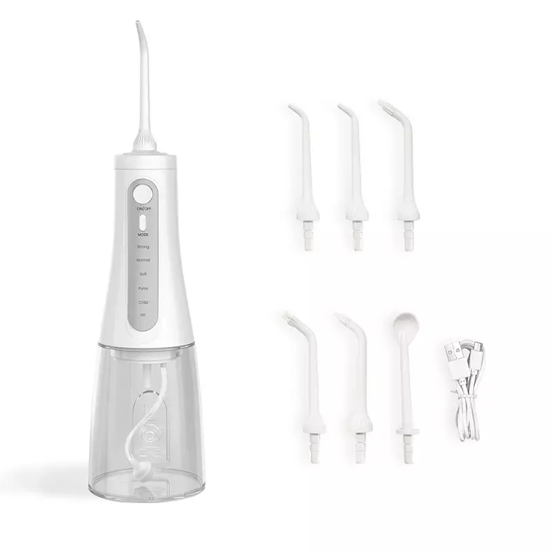 Cinco modos de trabajo con irrigador oral grande con tanque de agua de 350 ml 4