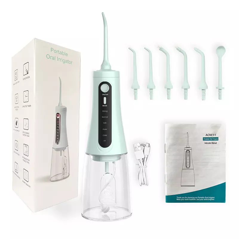 Cinco modos de trabajo con irrigador oral grande con tanque de agua de 350 ml 5