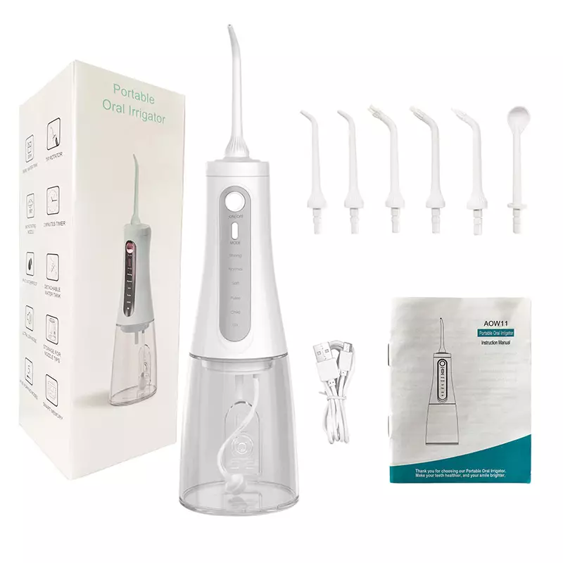 Cinco modos de trabajo con irrigador oral grande con tanque de agua de 350 ml 8