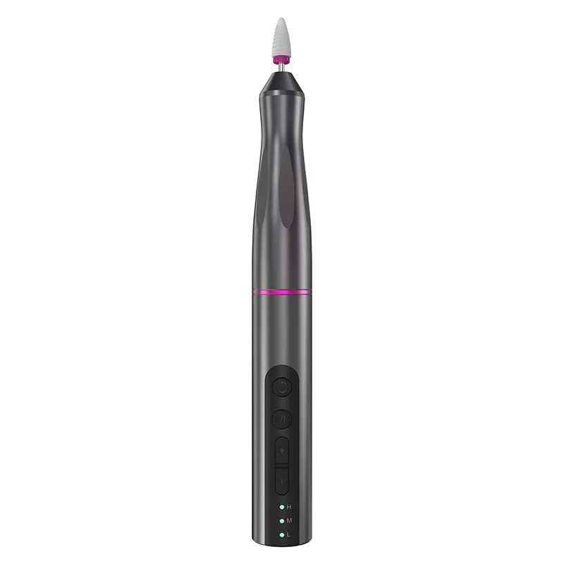 Taladro de uñas inalámbrico de 20000 RPM para uñas de gel acrílico, juego de 3 taladros de uñas de velocidad ajustable