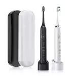 Cepillo de dientes eléctrico sónico mejorado para adultos con cabezales de cepillo adicionales IPX7 con estuche de viaje